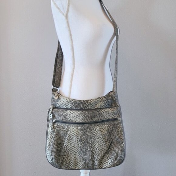 Travelon Crossbody Travel Purse Snake Print Expandable Adjustable Strap - Picture 1 of 7